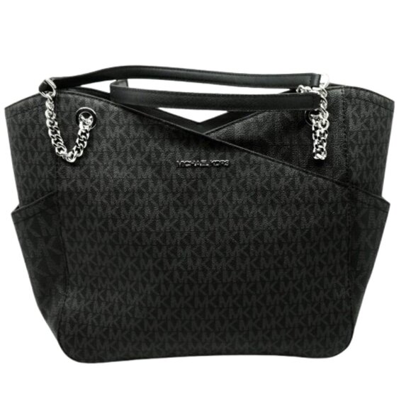 ﻿﻿MICHAEL KORS~Jet Set Large Logo Shoulder Bag~LIKE NEW - Picture 1 of 6